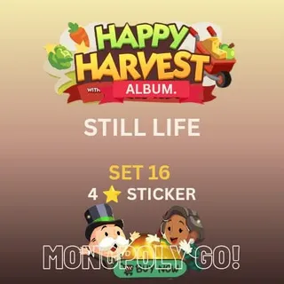 Still life 4 star sticker Monopoly go