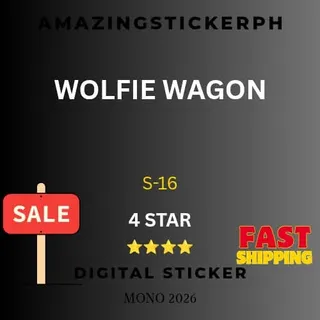 Wolfie wagon 4 star sticker Monopoly go