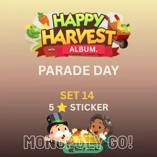Parade day 5 star sticker Monopoly go