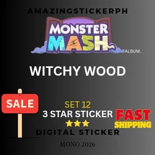 Witchy wood 3 star sticker Monopoly go