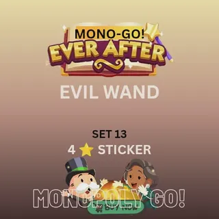 Evil wand 4 star sticker monopoly go