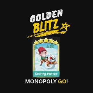 Snowy Potter 5 star sticker monopoly go Golden blitz