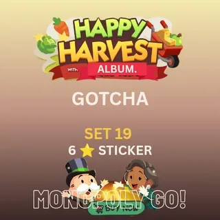 Gotcha 6 star sticker Monopoly go
