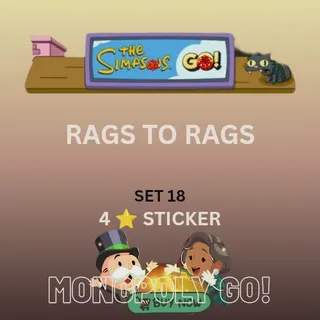 Rags to rags 4 star sticker monopoly go