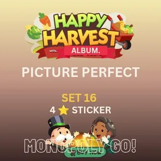 Picture perfect 4 star sticker Monopoly go