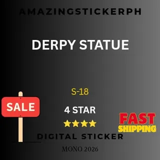 Derpy statue 4 star sticker Monopoly go