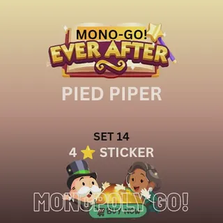 Pied piper 4 star sticker monopoly go