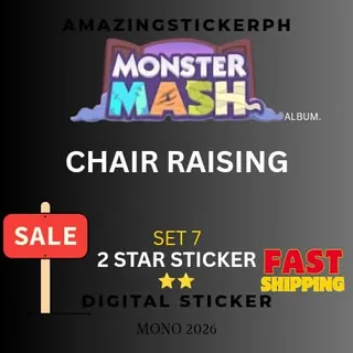 Chair raising 2 star sticker Monopoly go