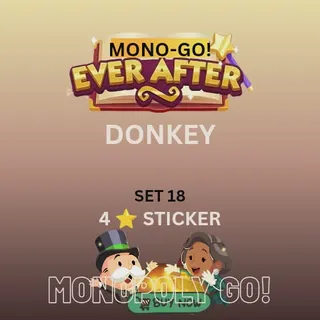 Donkey 4 star sticker monopoly go