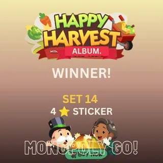 Winner! 4 star sticker Monopoly go
