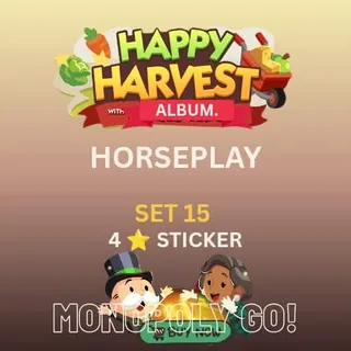 Horseplay 4 star sticker Monopoly go
