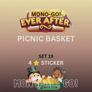 Picnic basket 4 star sticker monopoly go