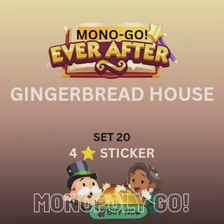 Gingerbread house 4 star sticker monopoly go