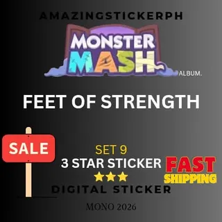 Feet of strength 3 star sticker Monopoly go