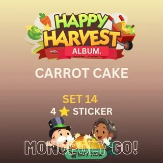 Carrot cake 4 star sticker Monopoly go
