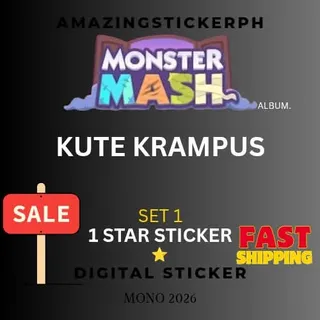 Kute krampus 1 star sticker Monopoly go