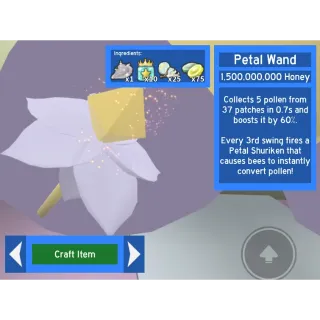 Grind / Obtain Petal Wand Farm Service | BSS Bee Swarm Simulator Services