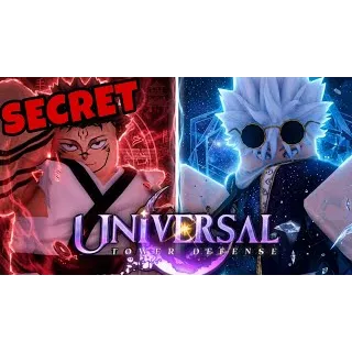 ( Pick One ) Grind / Obtain Secret E6 Gojo / Sukuna ( 6 Stars ) Service | Universal Tower Defense UTD Services