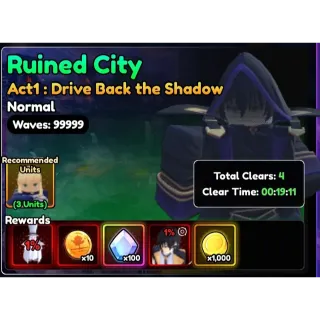 24H CID Shadow Raid (Ruined City ) Service | Anime Vanguards AV Services |