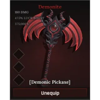 Obtain / Get Demonic Pickaxe Service| The Forge TF Services