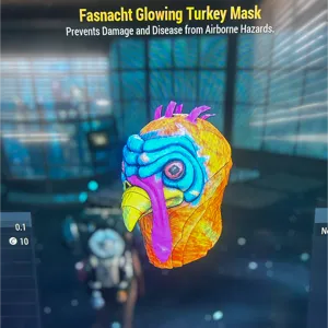 Glowing turkey mask