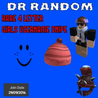 ROBLOX ACCOUNT 4 LETTER SNIPE