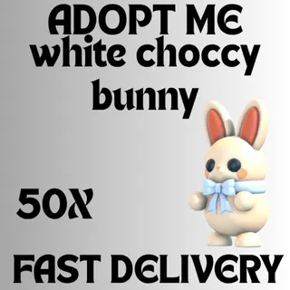 50 xwhite choccy bunny adopt  me