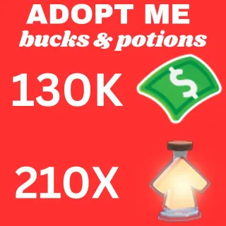 BUCKS AND AGE UP POTIONS - ADOPT ME 