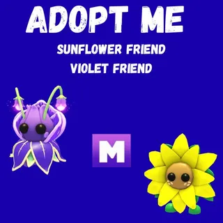 SUNFLOWER FRIEND MEGA 1X AND VIOLET FRIEND MEGA 1X  - ADOPT ME 