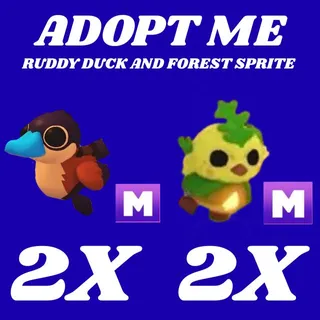 RUDDY DUCK MEGA 2X AND FOREST SPRITE MEGA 2X - ADOPT ME 