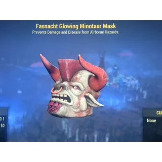 Glowing minotaur mask