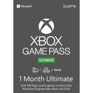 Xbox Game Pass Ultimate – 1 Month Subscription (Xbox/Windows) Non-stackable Key CANADA