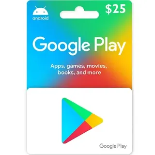 $25.00 Google Play FOR USA ACCOUNT