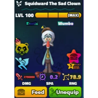 WUMBO SQUIDWARD THE SAD CLOWN/ SBTD