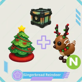 Neon Gingerbread Reindeer