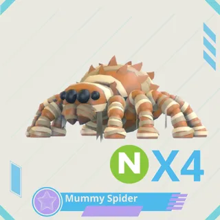 Neon Mummy Spider -X4  