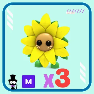 3x Mega Sunflower Friend - Adopt Me!