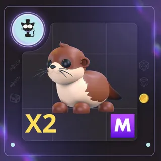 2x Mega Neon River Otter - Adopt Me! [Fast Delivery]