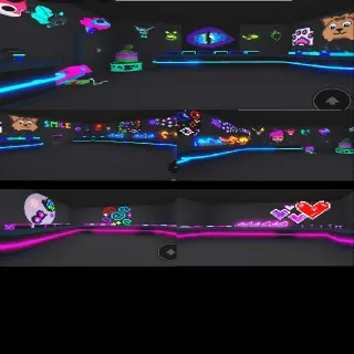 Neon Pixel Art Home