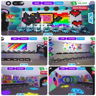 Nyan Pixel Wall Art Home