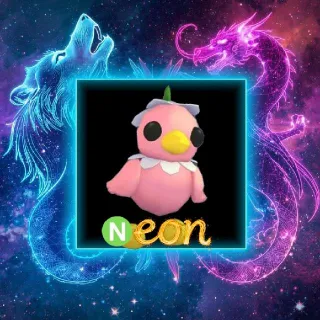 Neon Flower Power Duckling