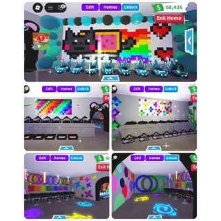 Nyan Pixel Wall Art Home