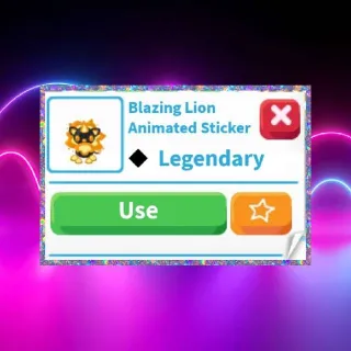 Blazing Lion Animated Sticker