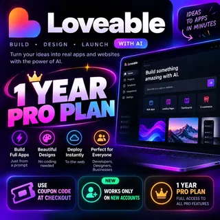 𝗟𝗼𝘃𝗮𝗯𝗹𝗲 𝗣𝗿𝗼 — 𝟭 𝗬𝗲𝗮𝗿 𝗖𝗼𝘂𝗽𝗼𝗻 