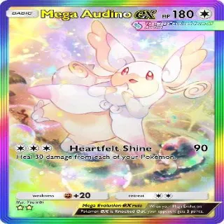Mega Audino EX Full Art Rainbow ⭐⭐