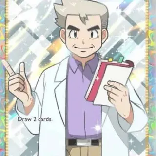 Pokémon TCGP Supporter Professor's Research Oak Full Art ⭐⭐