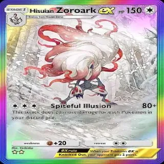 Pokémon TCGP Hisuian Zoroark Ex Full Art ⭐⭐ 🌈
