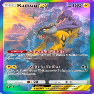 Pokémon TCGP Raikou Ex Full Art ⭐⭐🌈