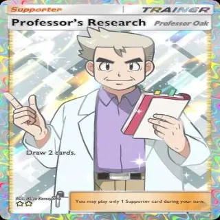 Pokémon TCGP Supporter Professor's Research Oak Full Art ⭐⭐