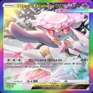 Pokémon TCGP Mega Diancie Ex Full Art ⭐ ⭐ 🌈